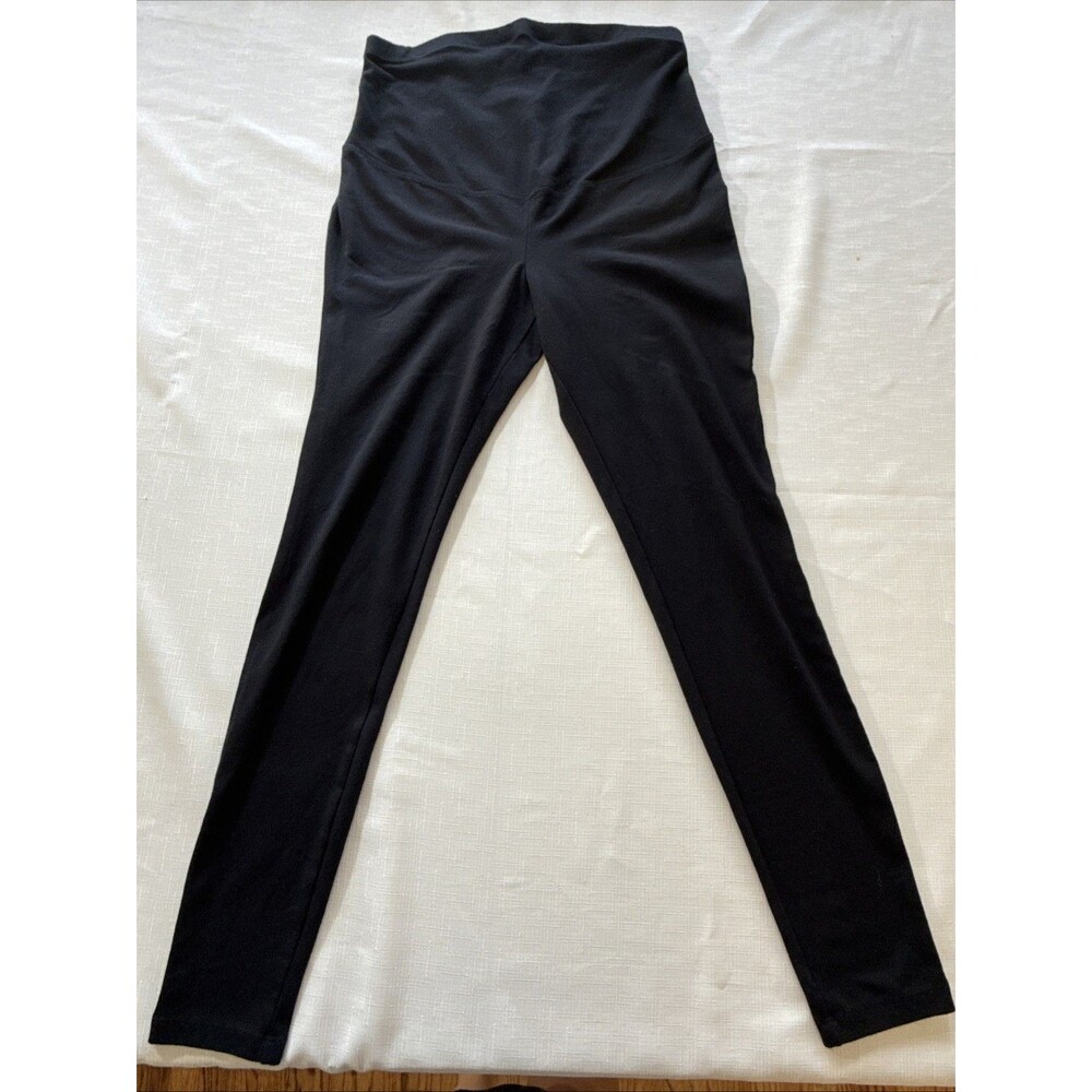 NWT Old Navy Active Women's Ribbed Stretch Black Maternity Leggings Size M